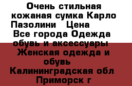 Очень стильная кожаная сумка Карло Пазолини › Цена ­ 600 - Все города Одежда, обувь и аксессуары » Женская одежда и обувь   . Калининградская обл.,Приморск г.